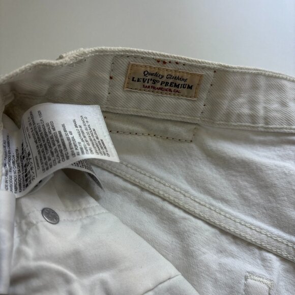 Levi’s White 501 Buttonfly Jean Shorts Size 26 - Picture 6 of 15